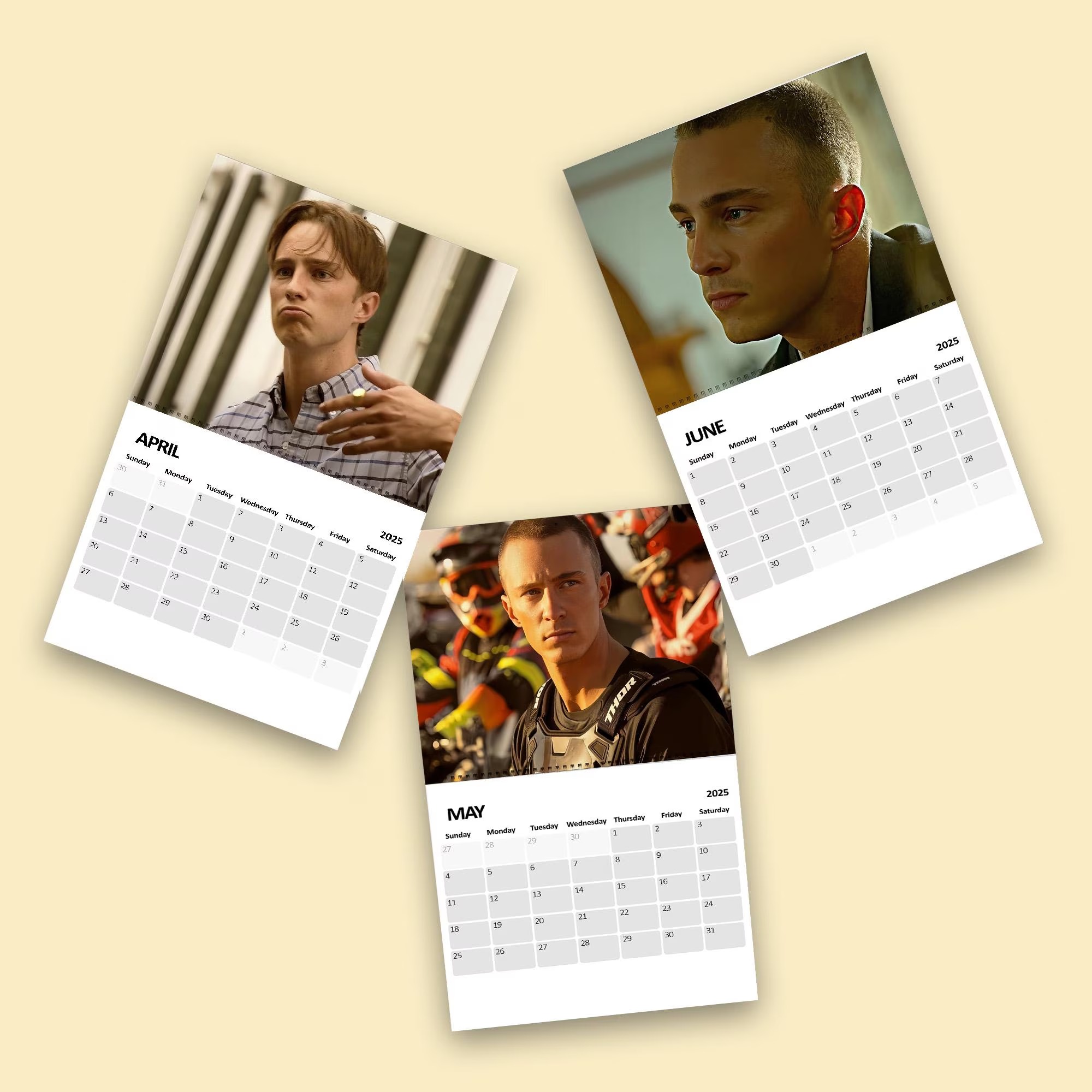 Rafe Cameron 2026 Calendar, Home Office Gift for Fans, Drew Starkey 2026 Wall Calendar, Celebrity Merch - Image 3