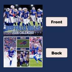 Alternative view of American Football Calendar 2026, Blue & White Football Wall Calendar, Sport Culture Monthly Art Gift, Colorful Fan Art