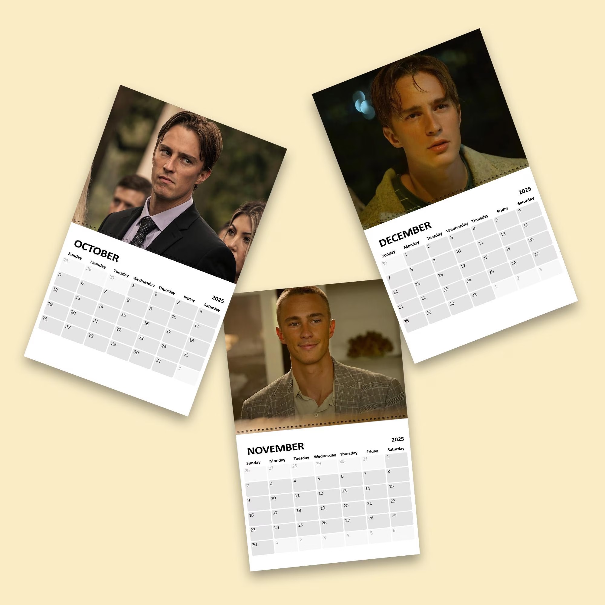 Rafe Cameron 2026 Calendar, Home Office Gift for Fans, Drew Starkey 2026 Wall Calendar, Celebrity Merch - Image 5