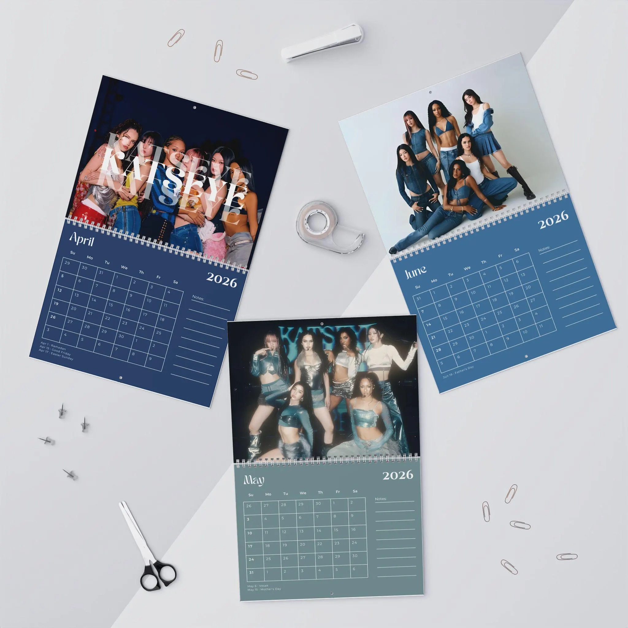 KATSEYE 2026 Wall Calendar | 2026 Monthly Planner. Kpop Merchandise. Room and office decor - Image 2