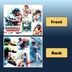 Alternative view of 2026 Baseball Calendar, Sports Calendar, Watercolor Baseball Art, Baseball Player Illustration, Gift for Baseball Fans