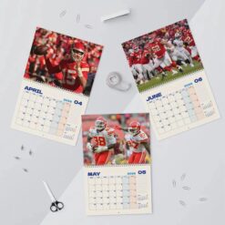 Alternative view of American Football Team Wall Calendar 2026, Red & White Football Calendar, Sport Culture Monthly Art Gift