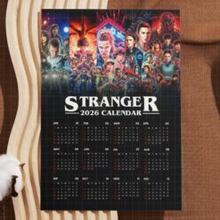 Alternative view of Upside Down 2026 Calendar Printable | Strange Vibes Digital Planner | Geeky Movie Room Decor
