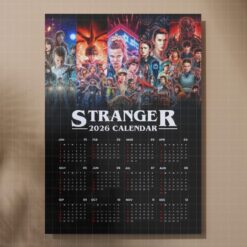 Upside Down 2026 Calendar Printable | Strange Vibes Digital Planner | Geeky Movie Room Decor