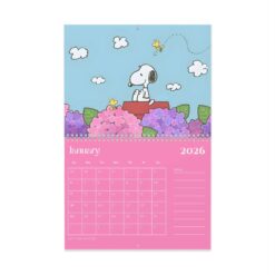 Snoopy 2026 Wall Calendar | 12-Month Cute Beagle Art | Cozy Pastel Aesthetic, Giftable Planner, Sunday/Monday Start, Home & Office Decor