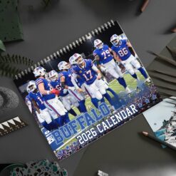 American Football Calendar 2026, Blue & White Football Wall Calendar, Sport Culture Monthly Art Gift, Colorful Fan Art