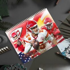American Football Team Wall Calendar 2026, Red & White Football Calendar, Sport Culture Monthly Art Gift