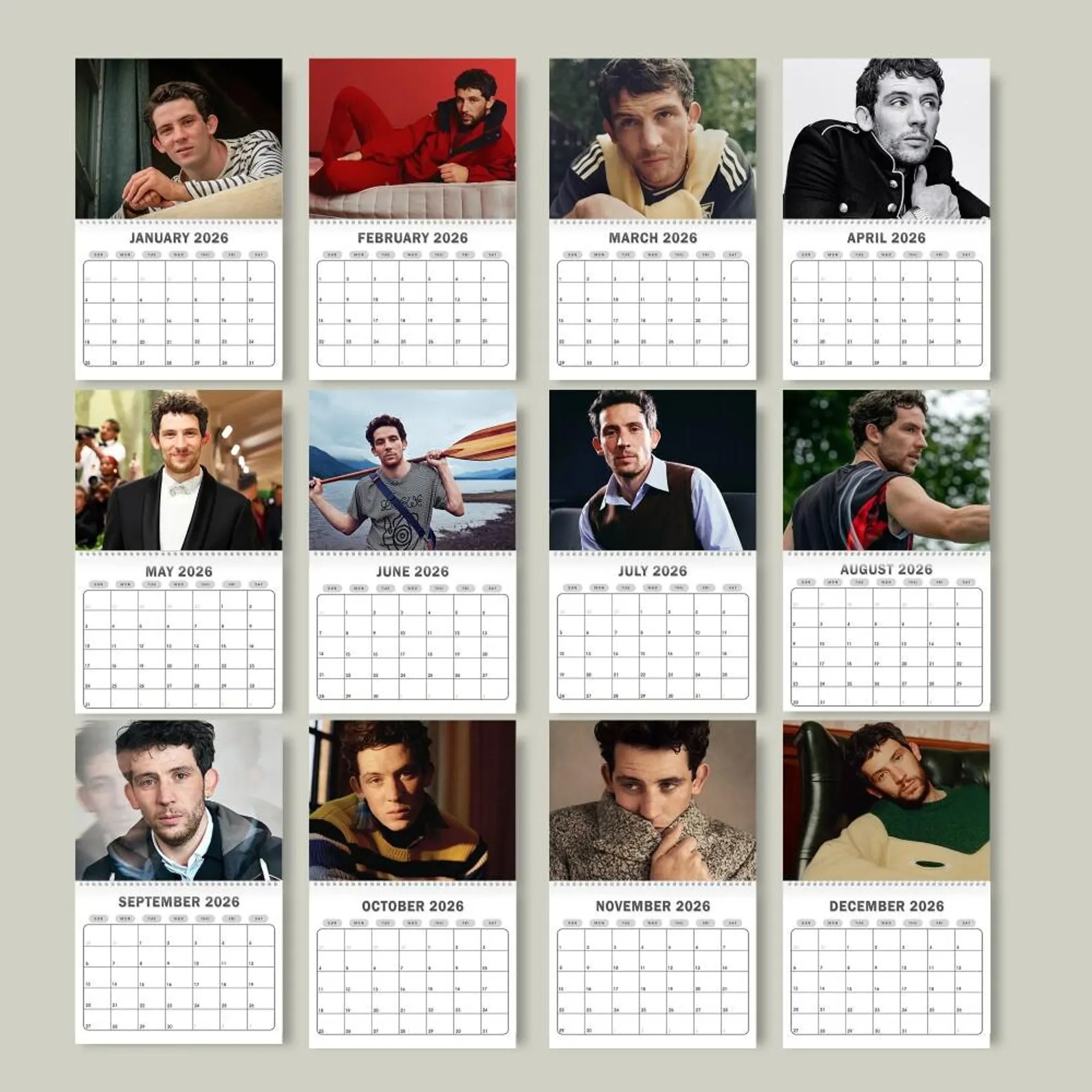 Josh O'Connor 2026 Wall Calendar Challengers Movie Fan Gift Aesthetic Actor - Image 5