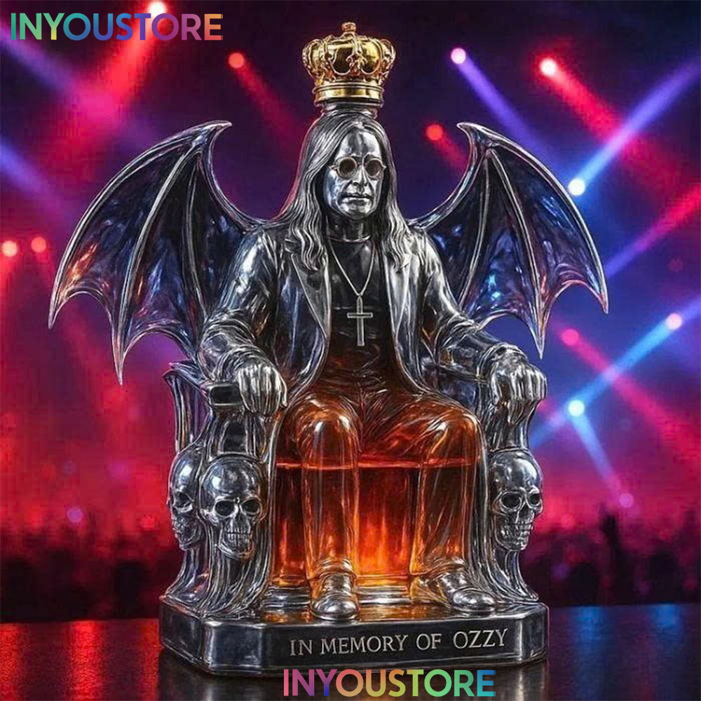 In Memory Of Ozzy Custom Whiskey Bottle