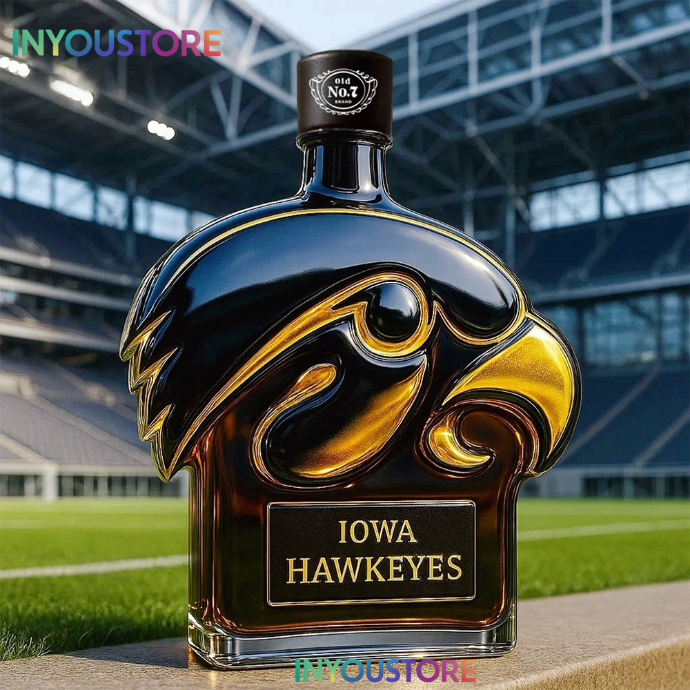 Iowa Hawkeyes Whiskey Bottle