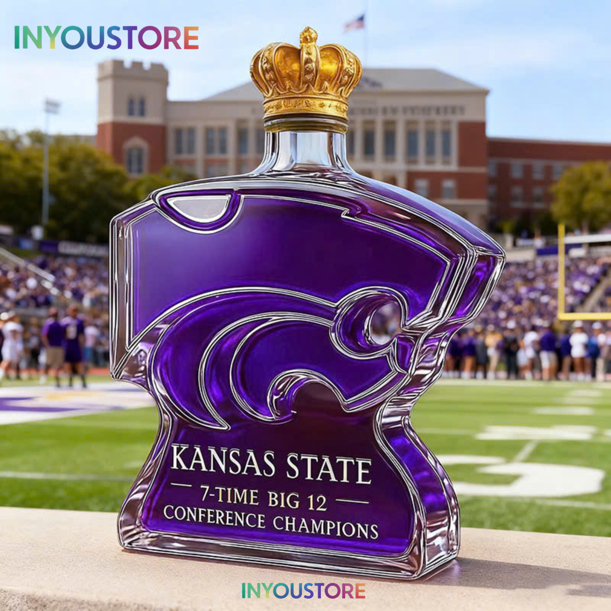 Kansas State Wildcats Whiskey Bottle