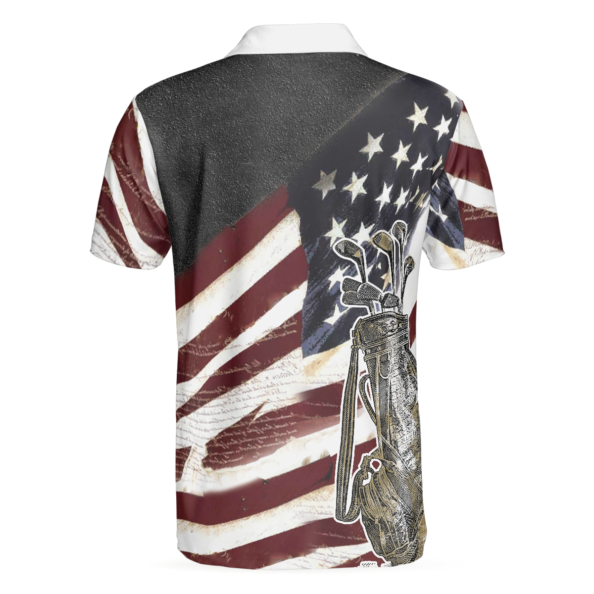 Alternative view of Keep Swing It American Flag Golf Club Polo Shirt, USA Flag Polo Shirt, Best Golf Shirt For Men