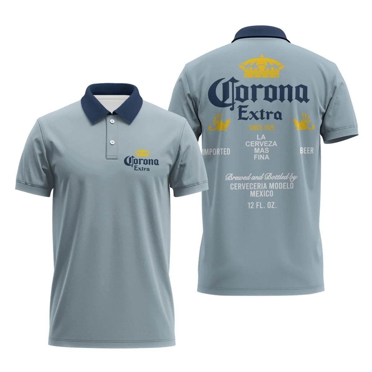 La Cerveza Mas Fina Corona Extra Polo Shirt