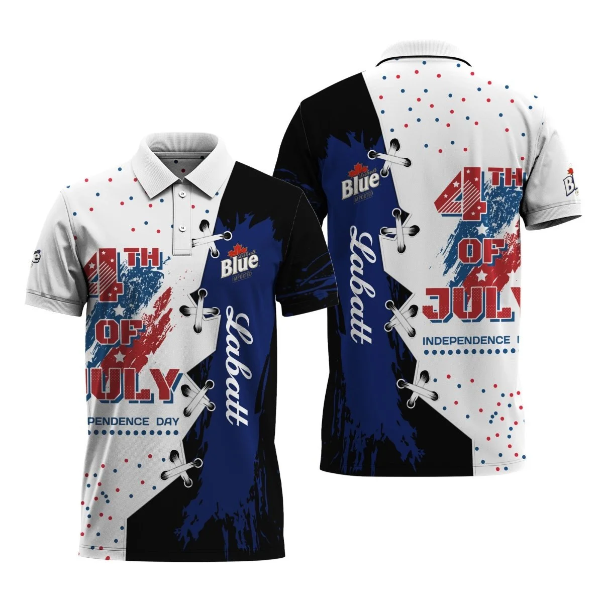 Labatt Blue Celebrates The 4th Of July Polo Shirt