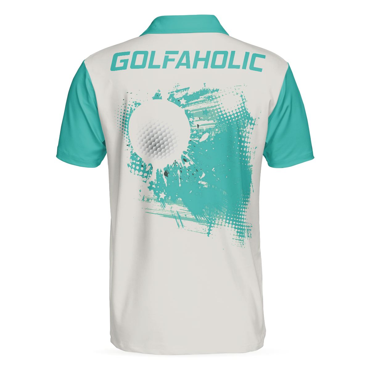 Alternative view of Life Is Full Of Important Choices Golf Polo Shirt, Cyan Argyle Pattern Polo Shirt, Best Golf Shirt For Men