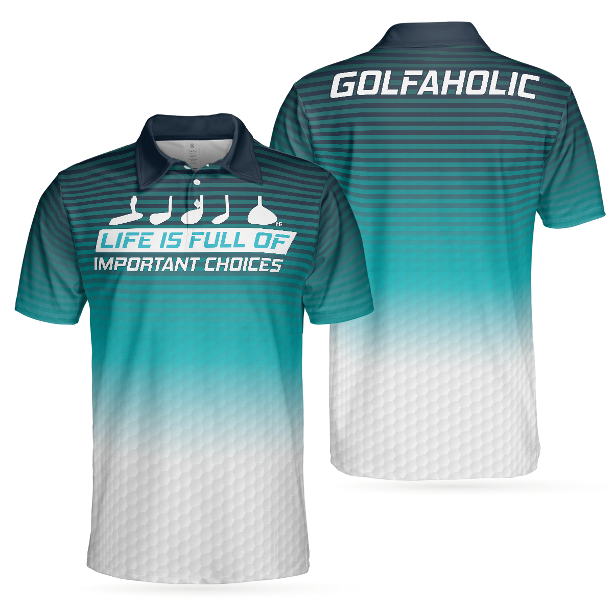 Life Is Full Of Important Choices Golf Polo Shirt, Golf Pattern Horizontal Stripes Polo Shirt, Best Golf Shirt For Men