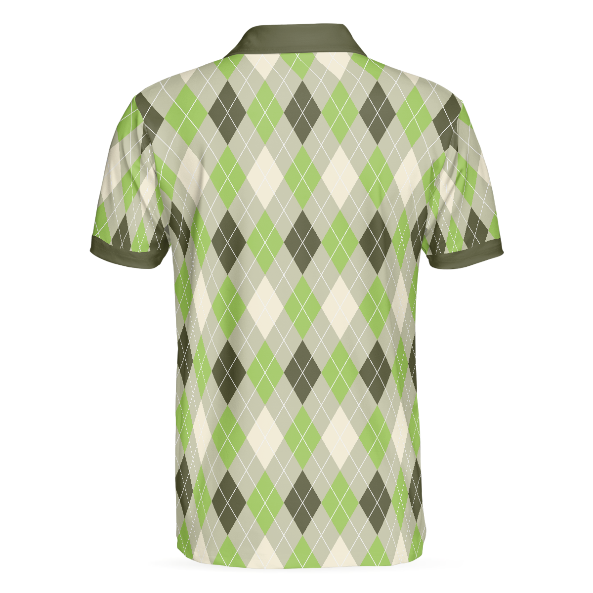 Alternative view of Life Is Full Of Important Choices Men Polo Shirt, Argyle Pattern Golf Shirt For Men