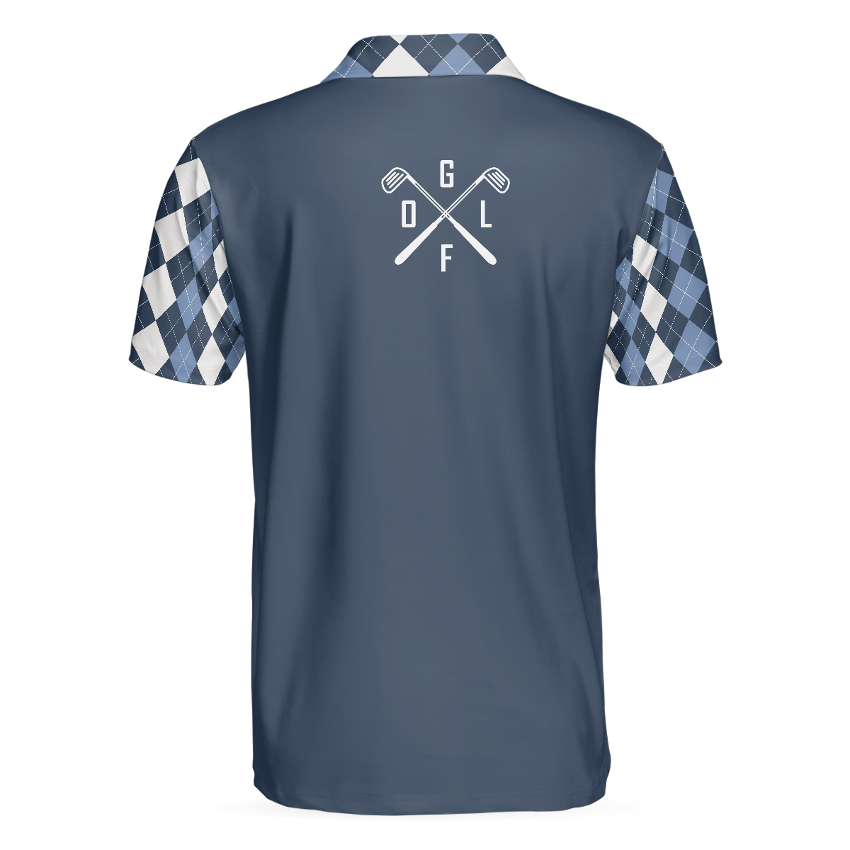 Alternative view of Life Is Short Swing Hard Short Sleeve Polo Shirt, Argyle Pattern Polo Shirt, Best Golf Shirt For Men