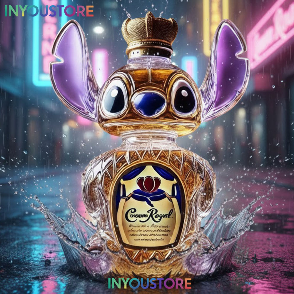 Lilo-Stitch Funny Crown Royal Whiskey Bottle - Image 4