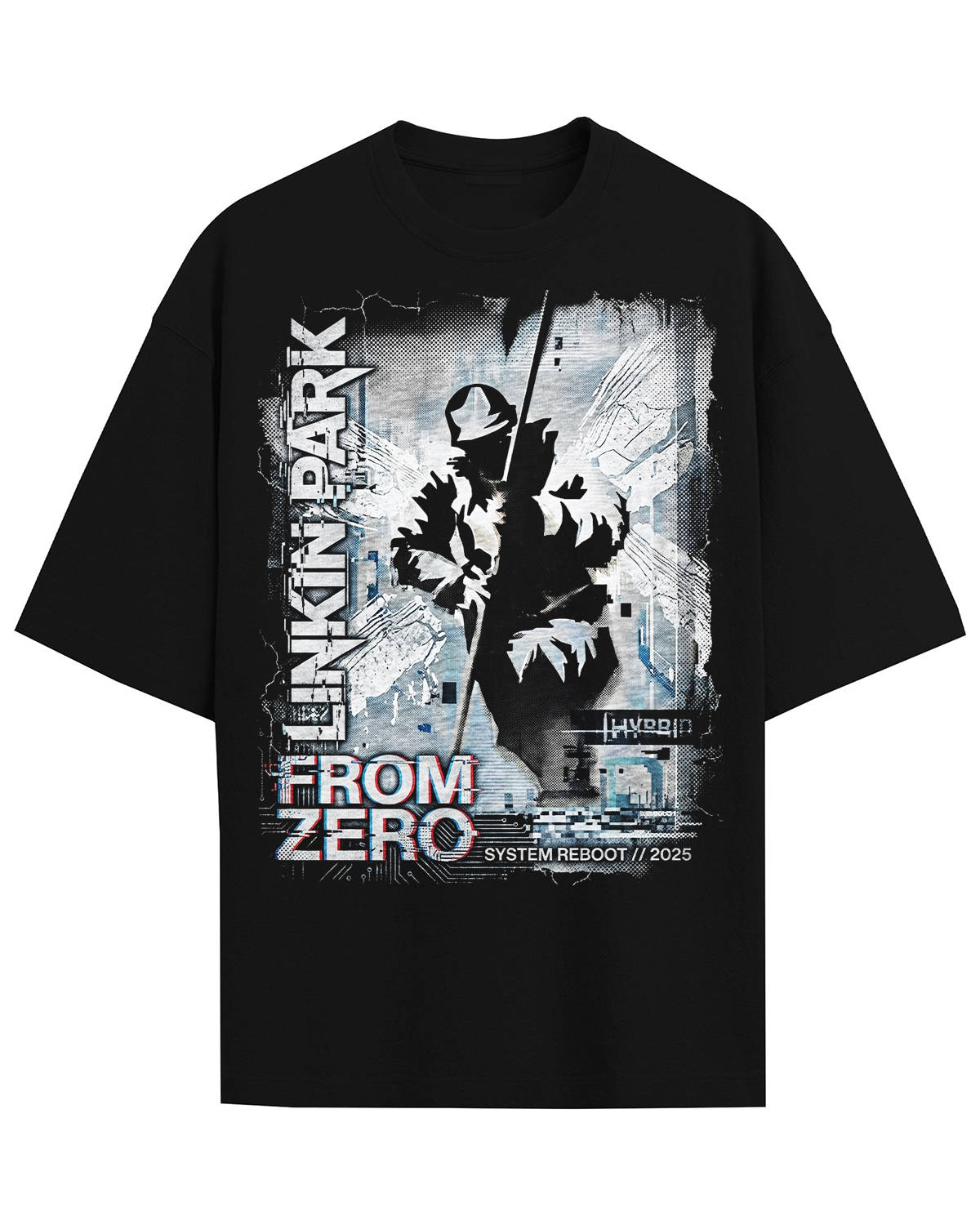 Linkin Park From Zero Era Vintage Y2K Glitch Style Bootleg Washed