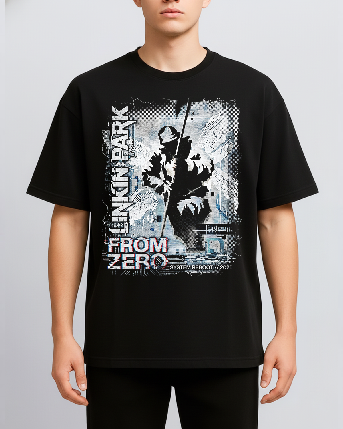 Alternative view of Linkin Park From Zero Era Vintage Y2K Glitch Style Bootleg Washed