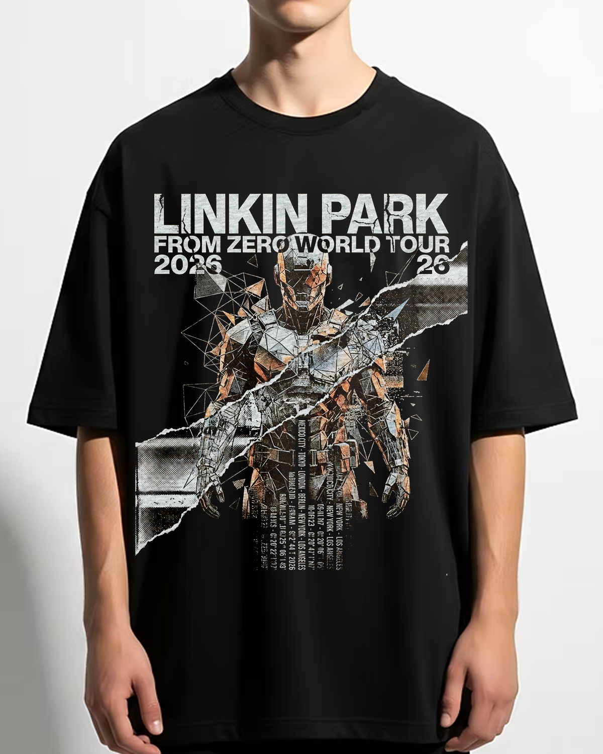 Linkin Park From Zero Tour Vintage 2000s Nu Metal Bootleg Washed Aesthetic - Image 3