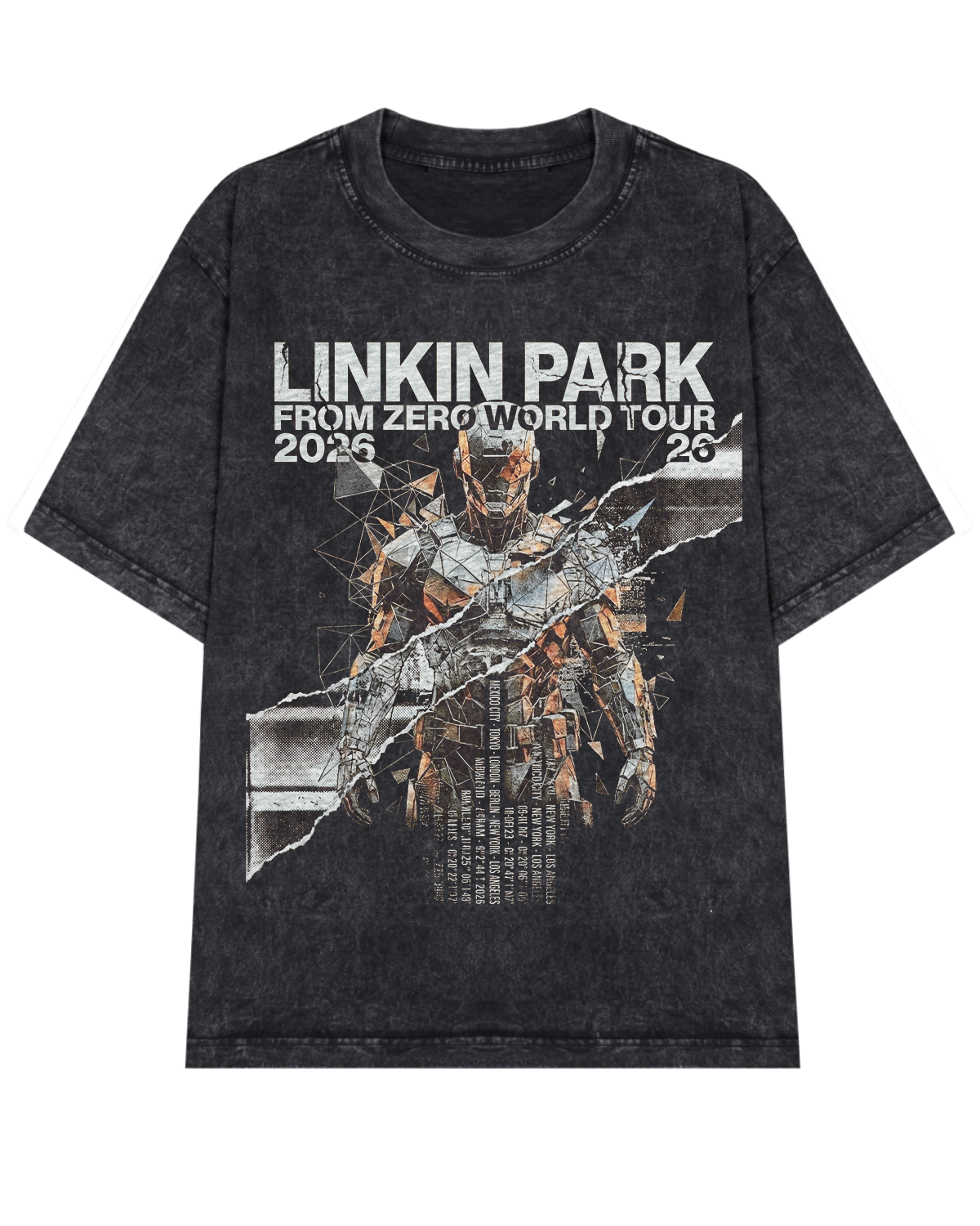 Linkin Park From Zero Tour Vintage 2000s Nu Metal Bootleg Washed Aesthetic - Image 5