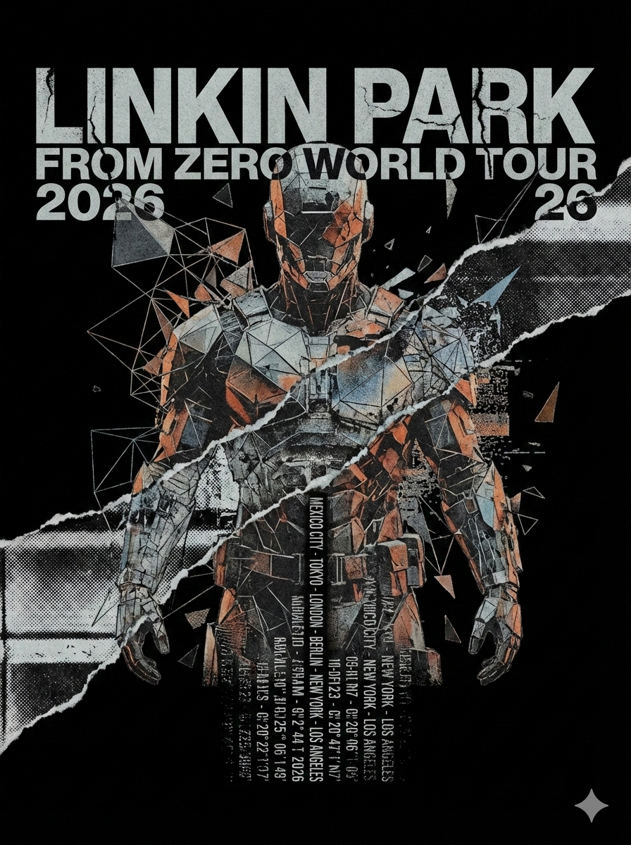 Linkin Park From Zero Tour Vintage 2000s Nu Metal Bootleg Washed Aesthetic - Image 4