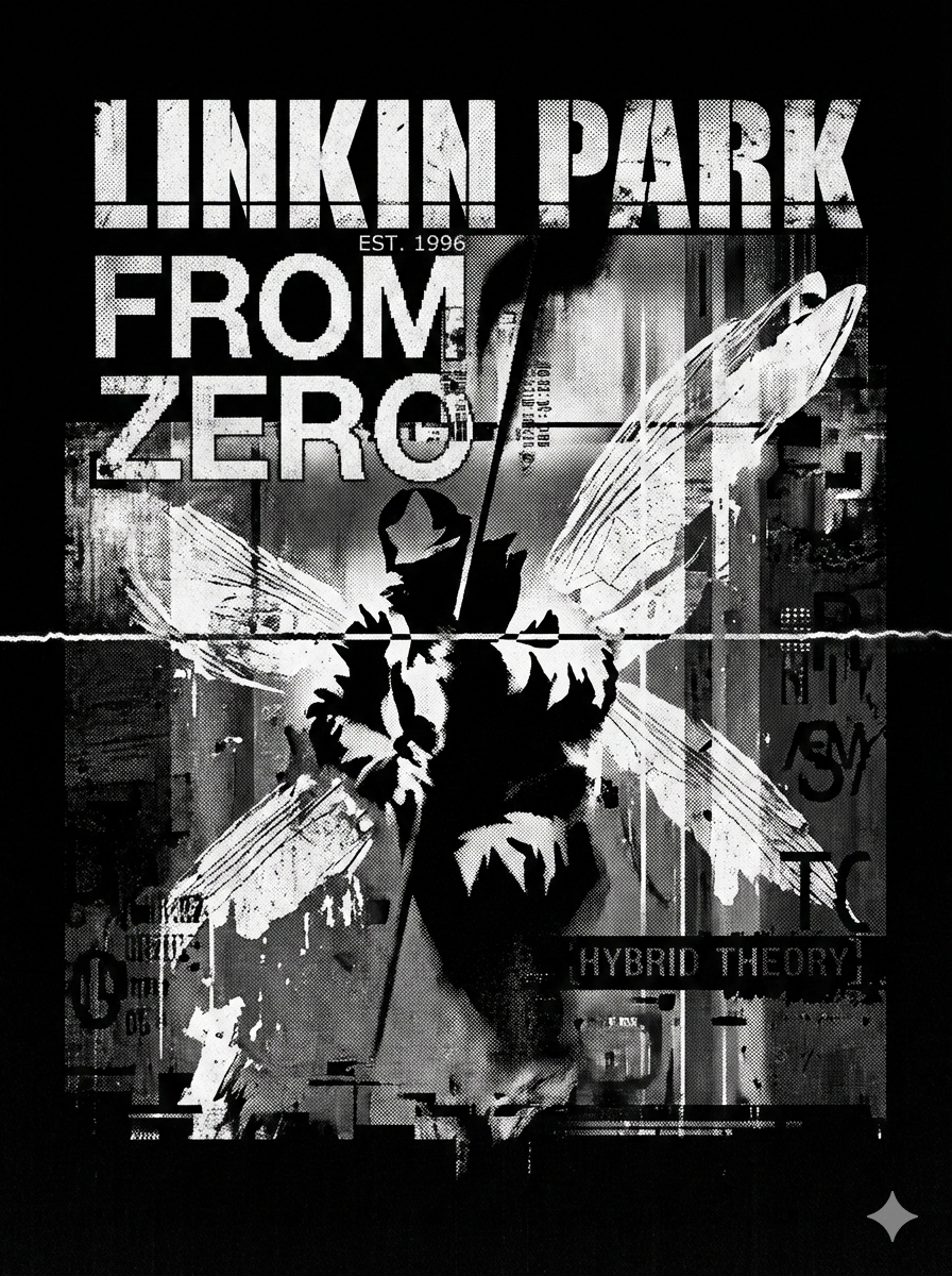 Linkin Park From Zero Vintage Y2K Nu Metal Bootleg Washed Aesthetic - Image 4