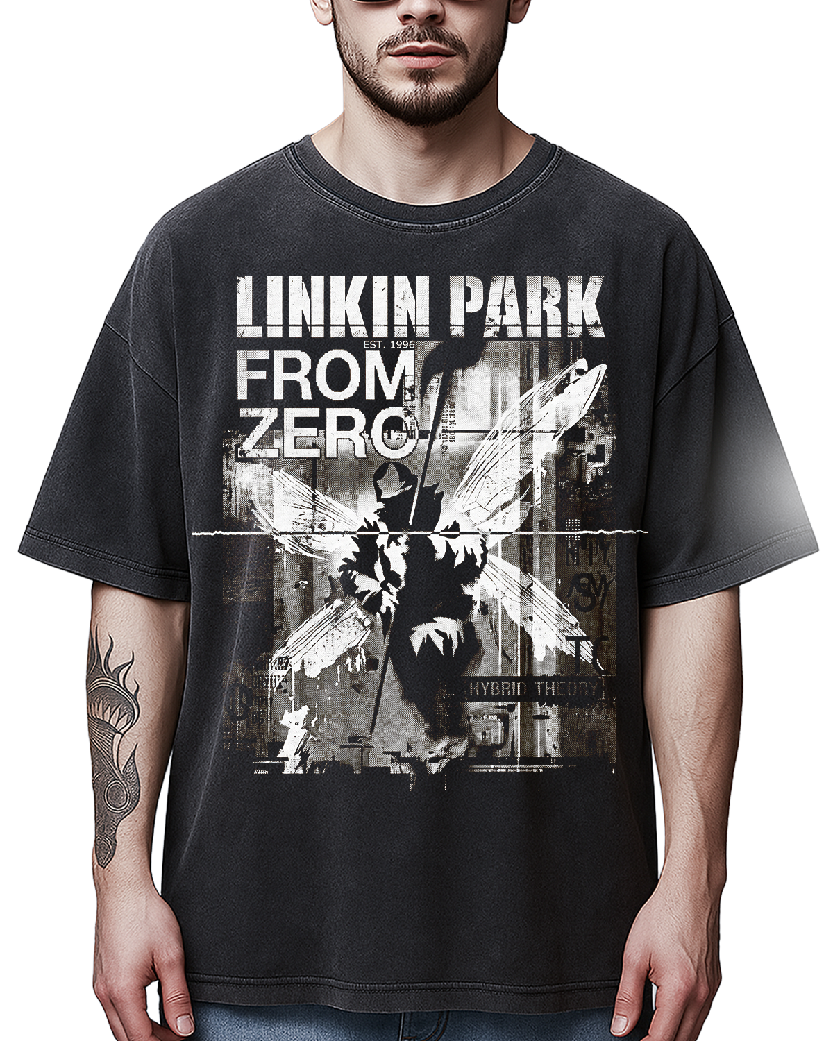 Linkin Park From Zero Vintage Y2K Nu Metal Bootleg Washed Aesthetic - Image 3