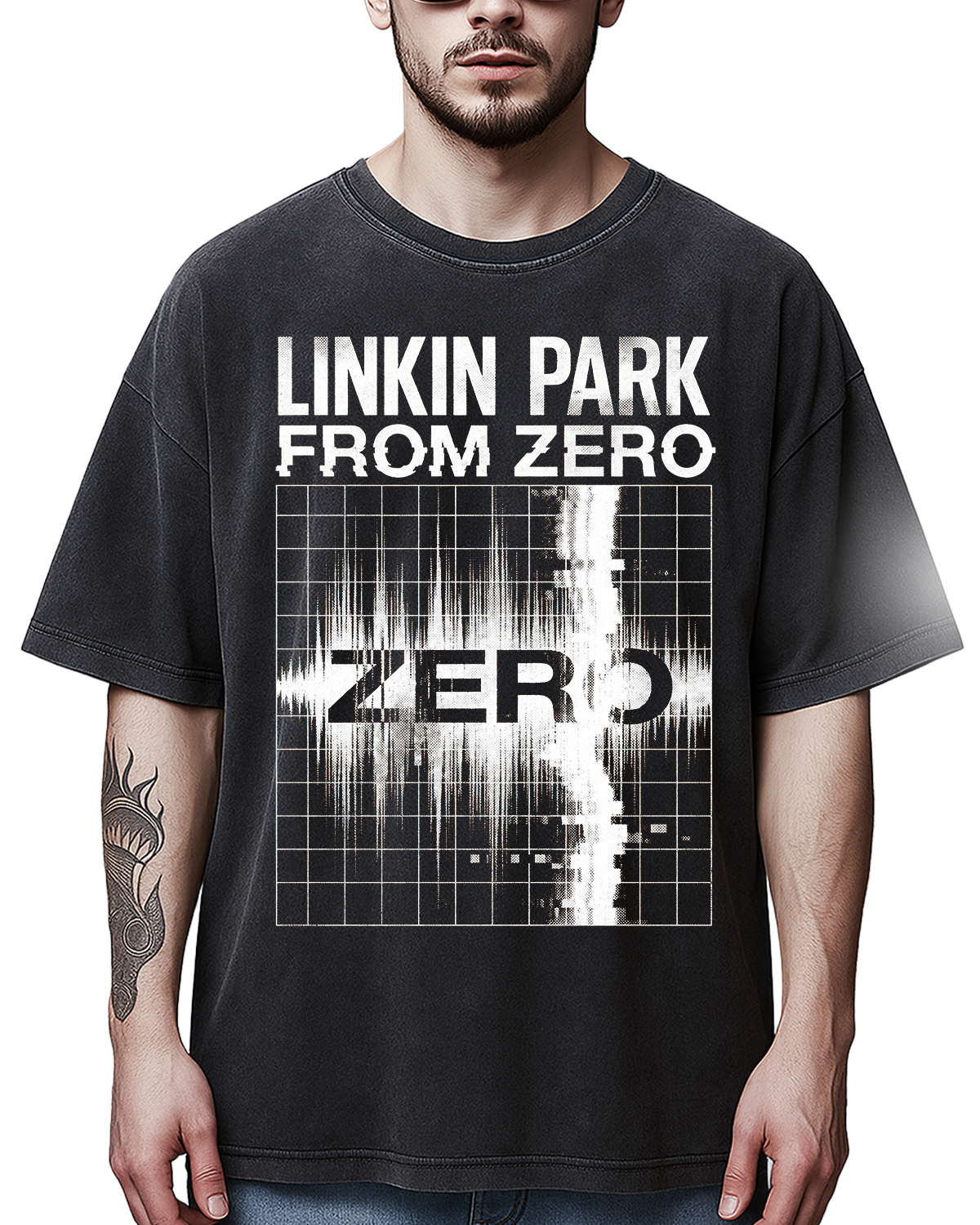 Linkin Park From Zero Vintage Y2K Nu Metal Bootleg Washed Splatter - Image 6