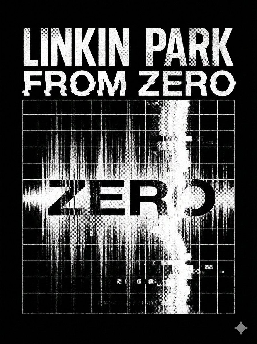 Linkin Park From Zero Vintage Y2K Nu Metal Bootleg Washed Splatter - Image 4