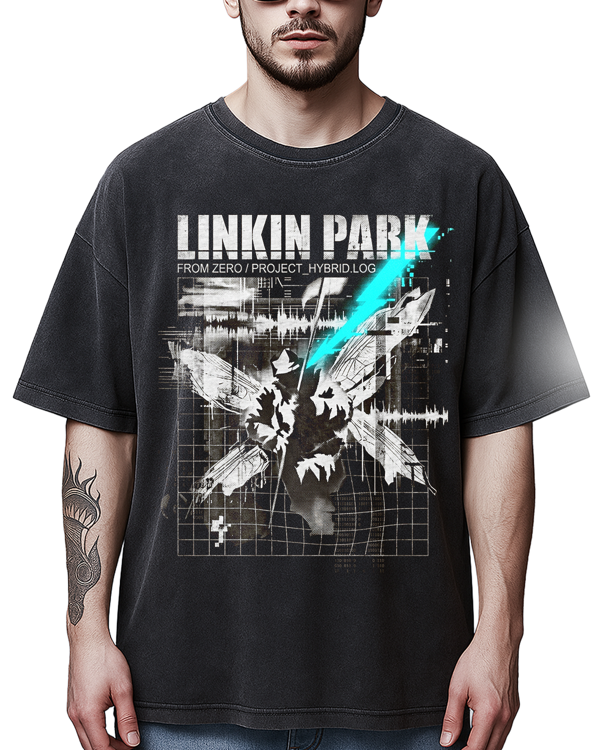 Linkin Park From Zero Y2K Nu Metal Aesthetic Vintage Bootleg Glitch Style - Image 5