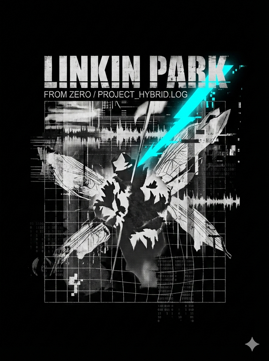 Linkin Park From Zero Y2K Nu Metal Aesthetic Vintage Bootleg Glitch Style - Image 3