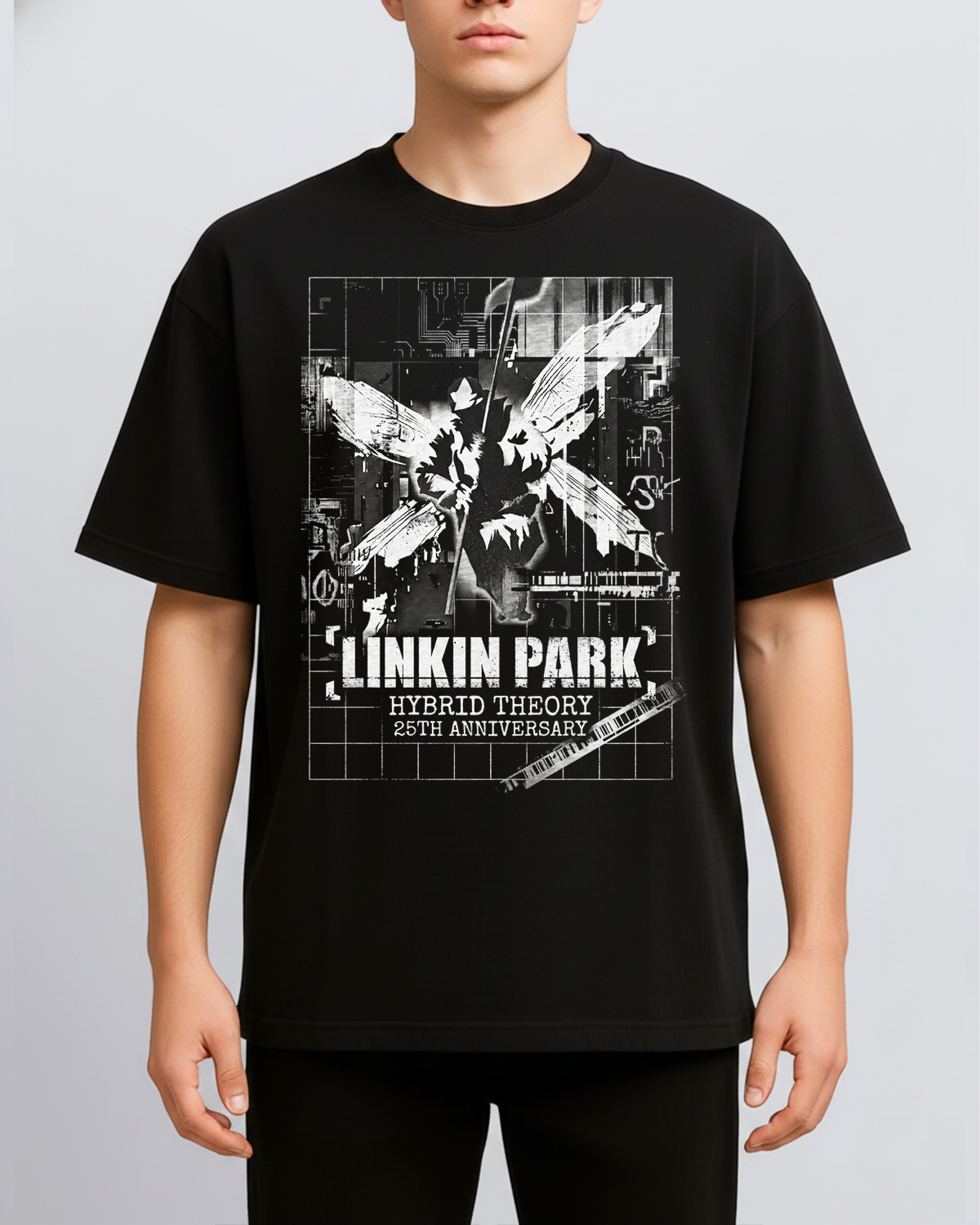 Alternative view of Linkin Park Hybrid Theory 25th Anniversary Y2K Nu Metal Aesthetic Vintage Wash B