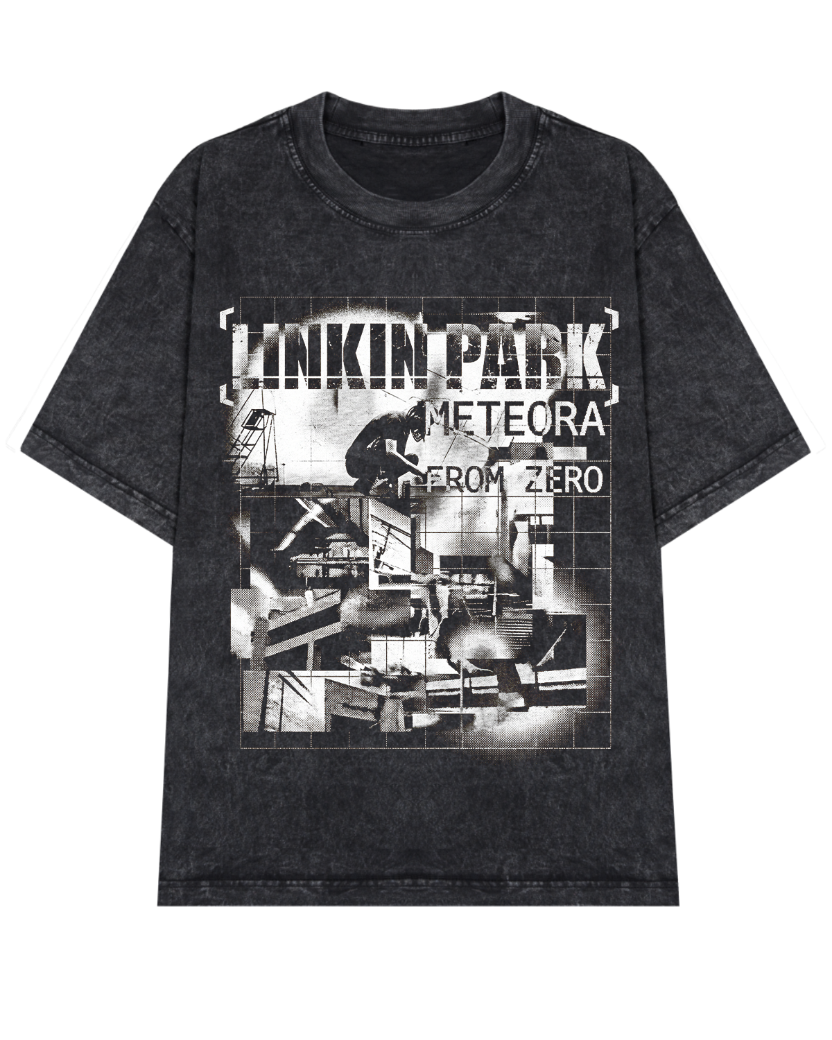 Linkin Park Meteora Glitch Vintage 2000s Nu Metal Bootleg Washed Y2K - Image 5