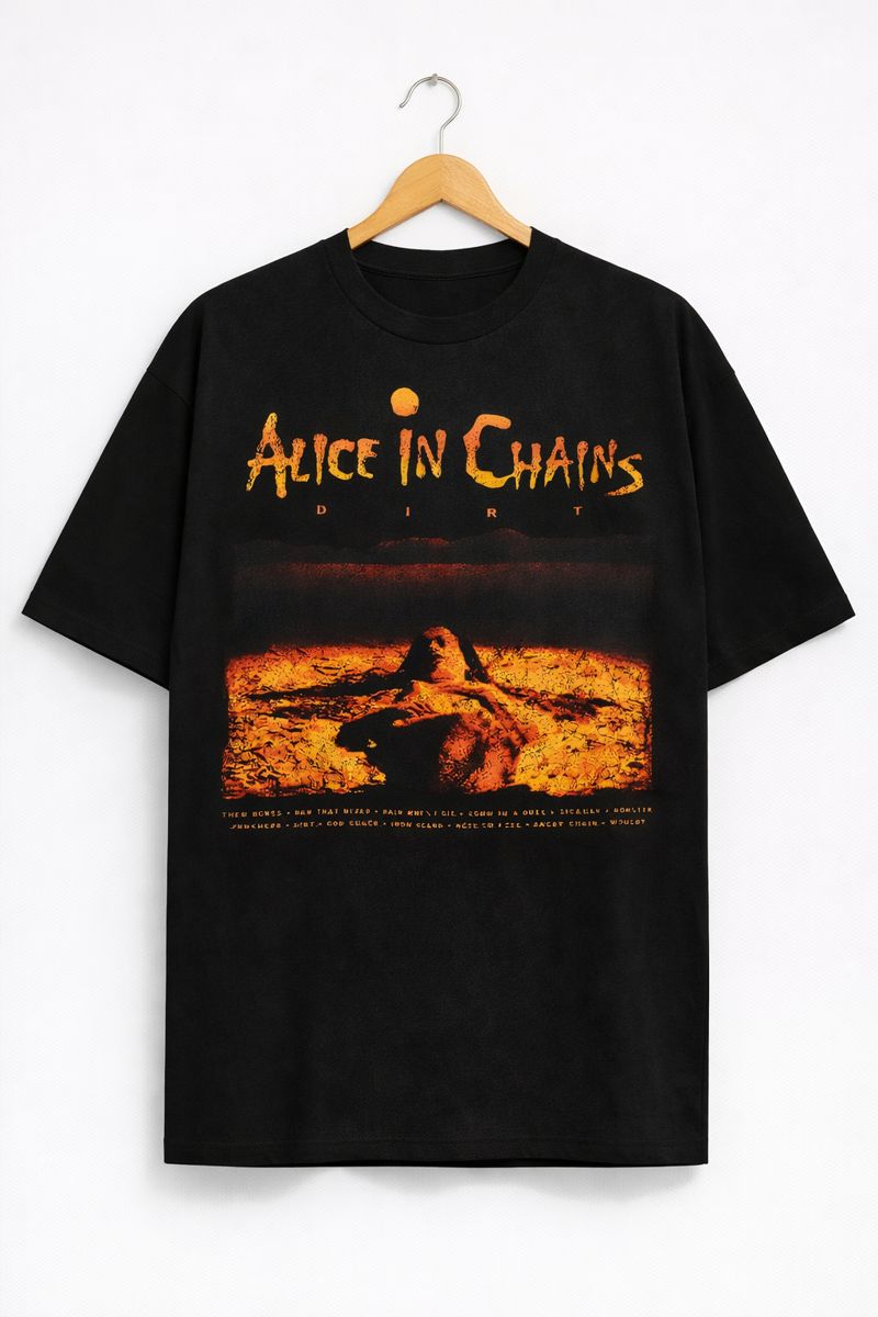 Alternative view of Men's Alice In Chains Graphic Oversized T-Shirt Dirt Album Cotton Black Adult Size S-4XL