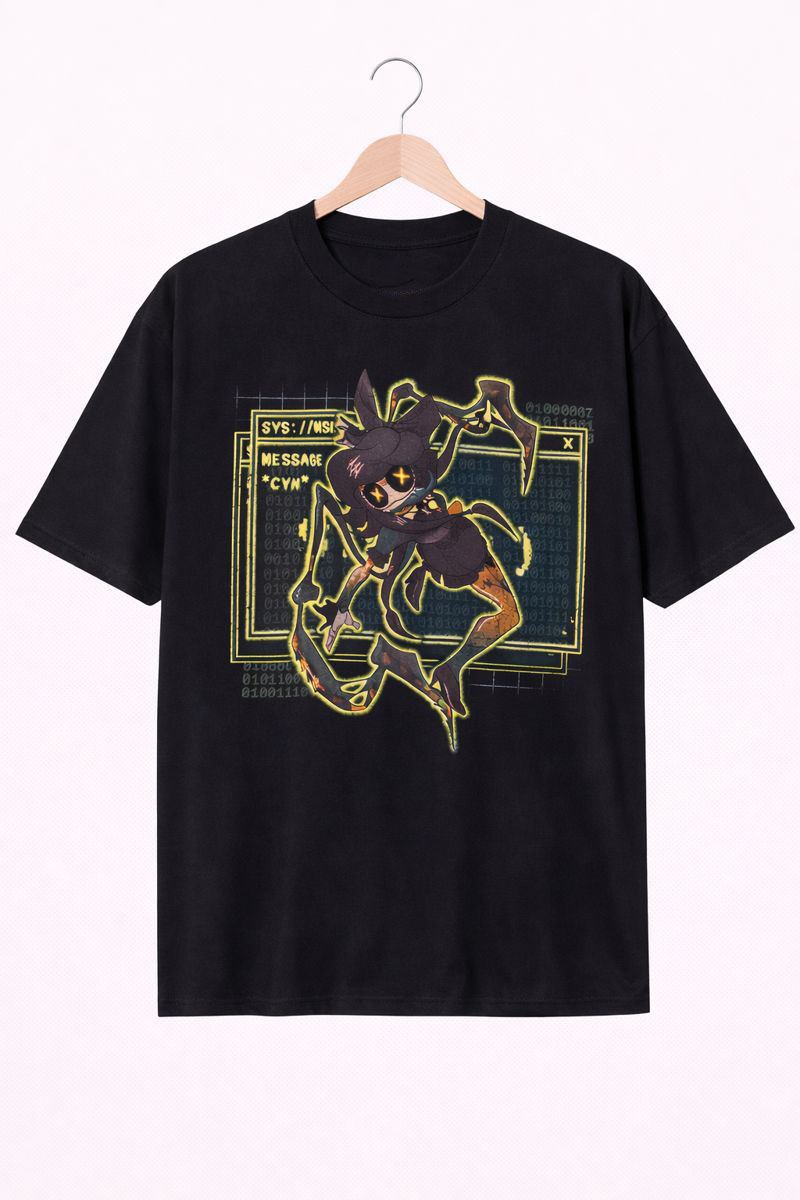 Alternative view of Men's Murder Drones Graphic Oversized T-Shirt Cyn Absolute Solver Cotton Black Adult Size S-4XL