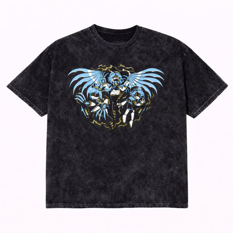 Men's Murder Drones Graphic Oversized T-Shirt J V N Trio Cotton Mineral Wash Black Adult Size S-4XL