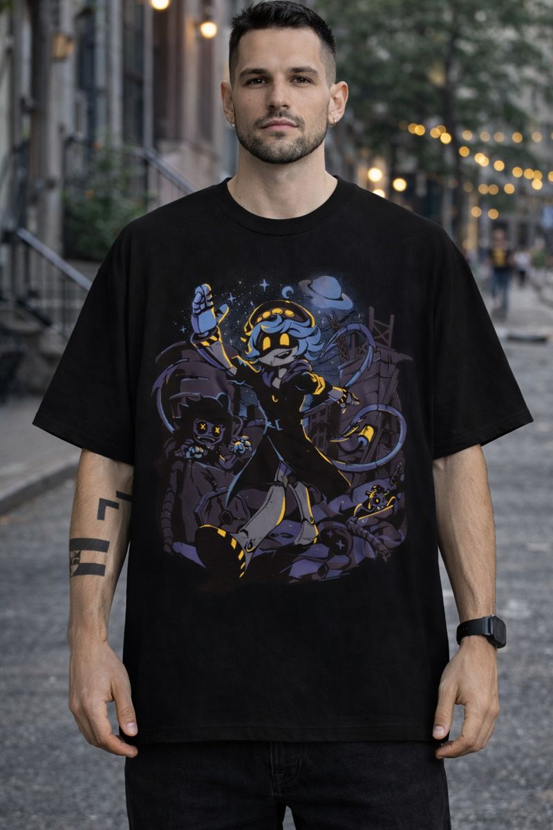 Men's Murder Drones Graphic Oversized T-Shirt Serial Designation N Cotton Black Adult Size S-4XL - Image 3