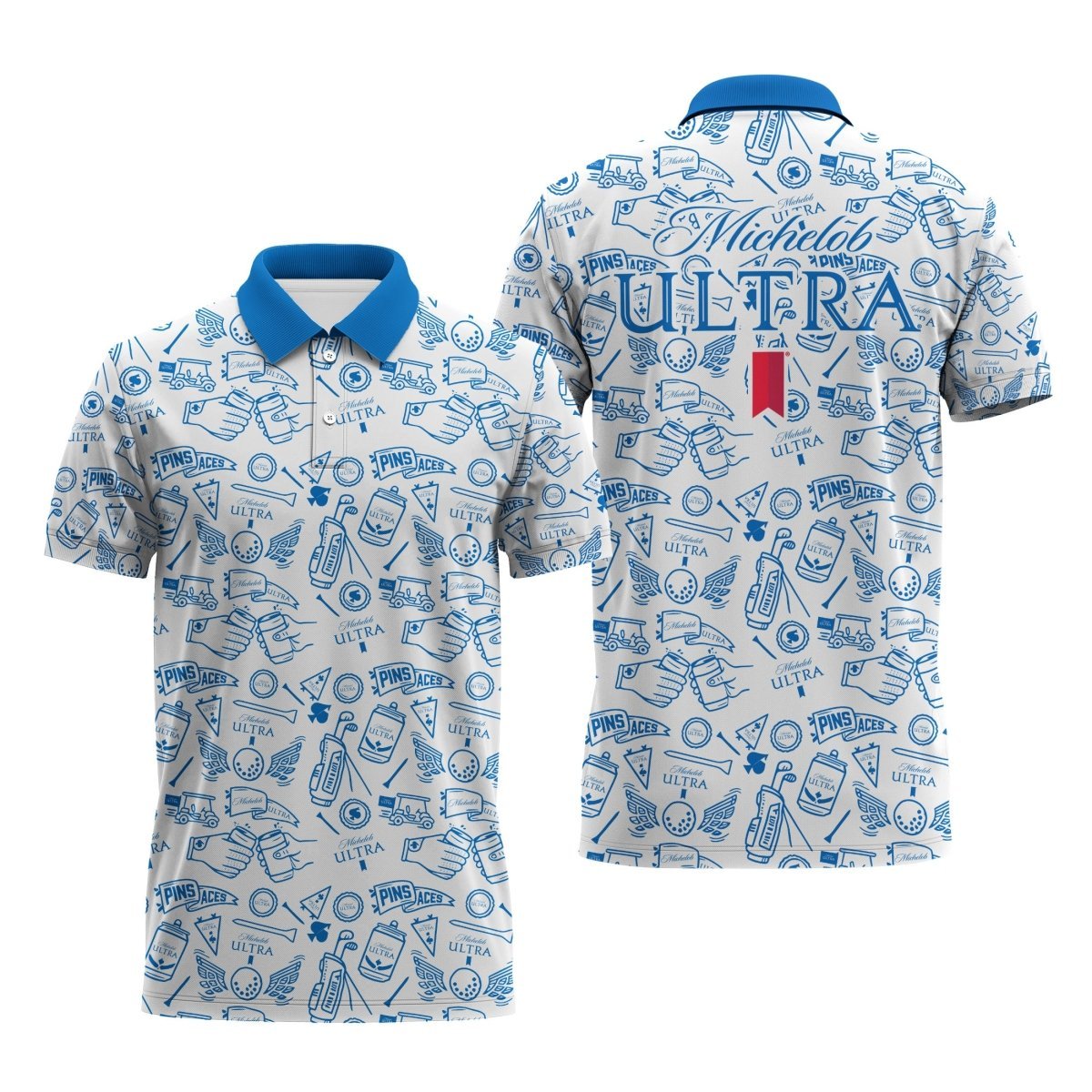 Michelob Ultra Doodle Art Polo Shirt