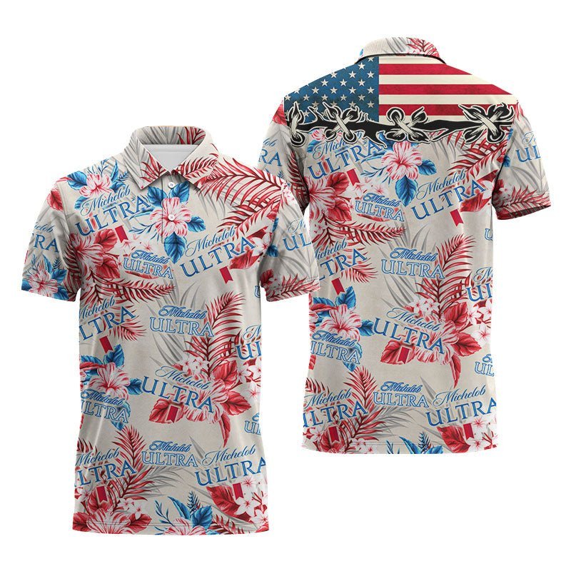 Michelob Ultra Tropical Summer Polo Shirt