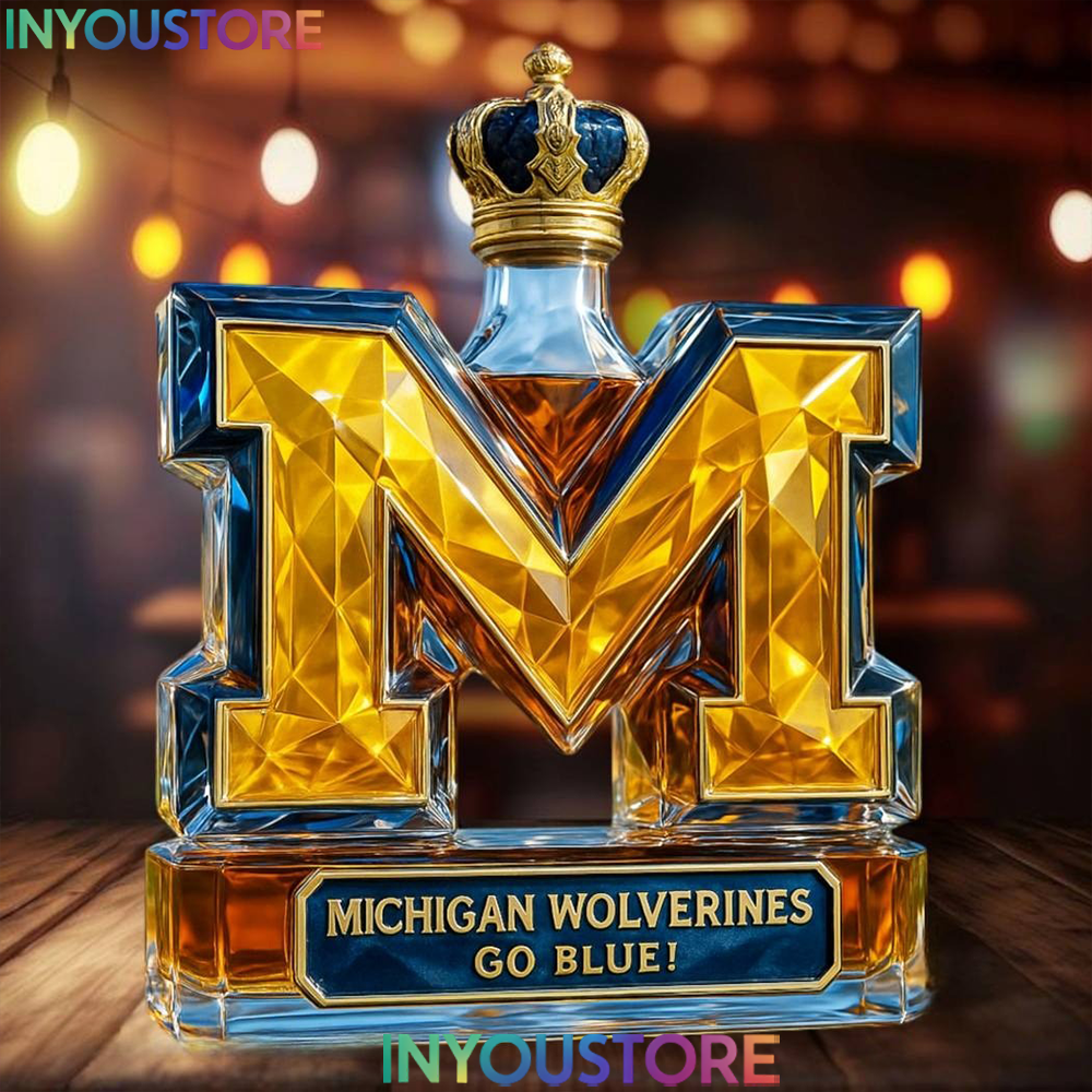 Michigan Wolverines Football Custom Whisky Bottle - Image 3
