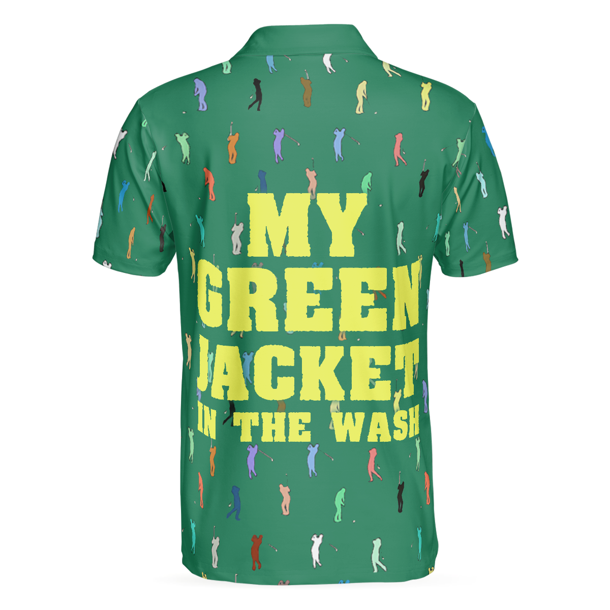 Alternative view of My Green Jacket In The Wash Polo Shirt, Funny Green Golf Shirt For Men