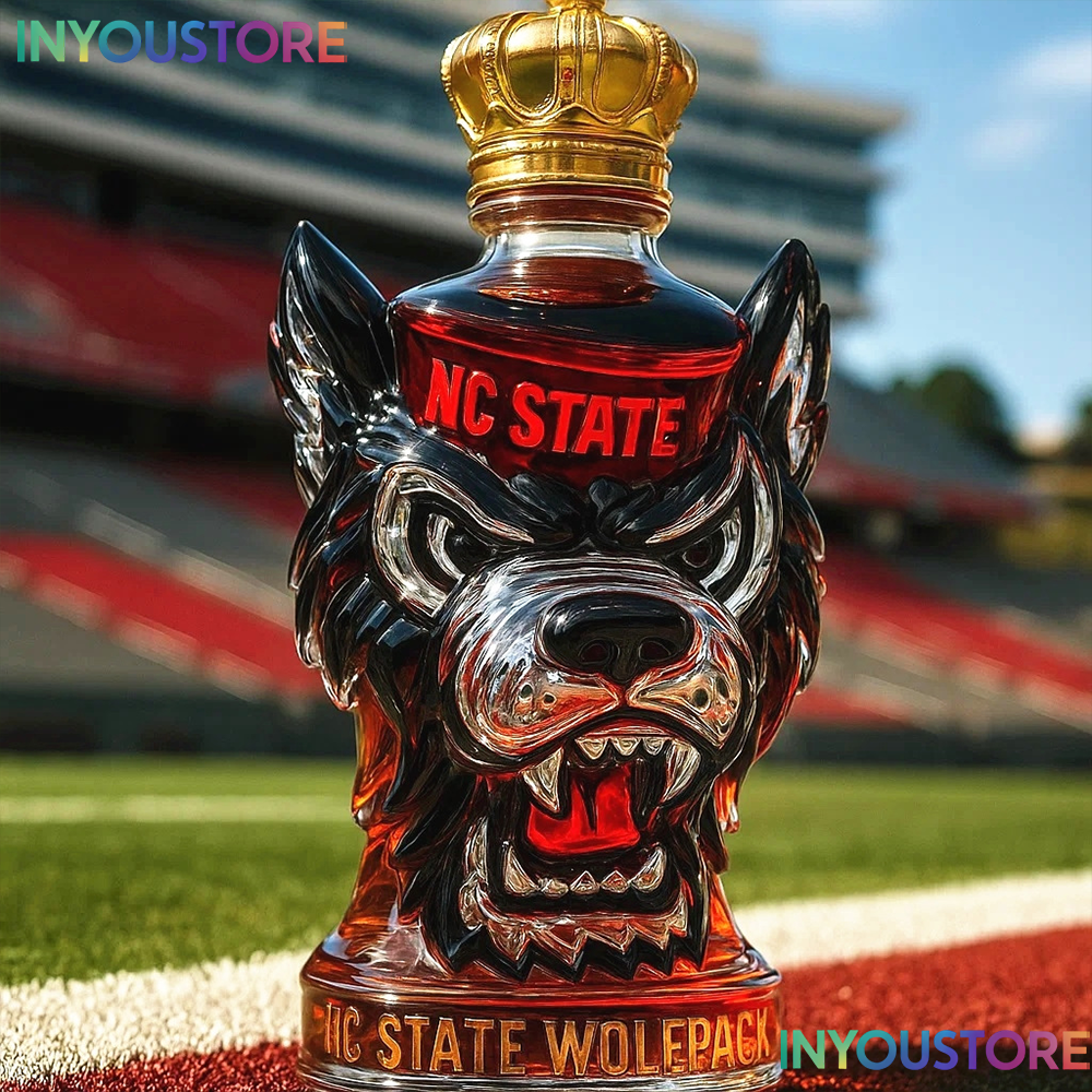 NC State Wolfpack whiskey bottle