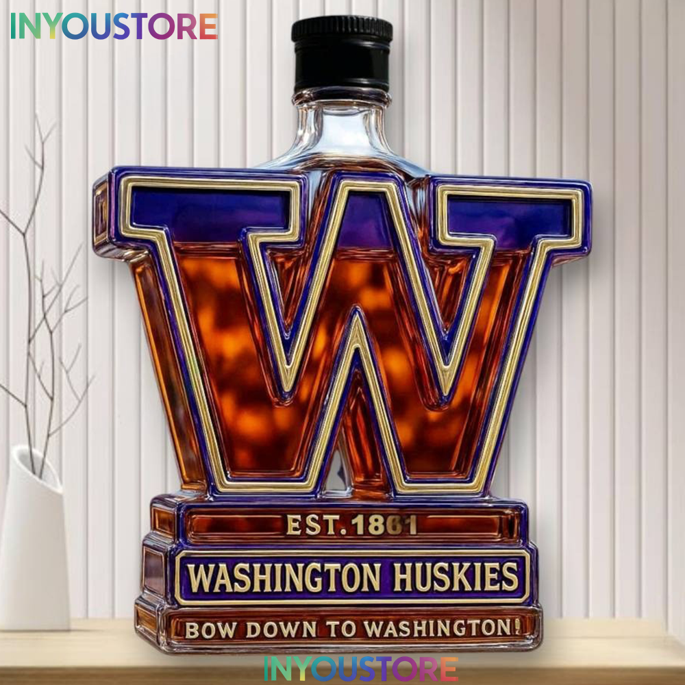 NCAA Washington Huskies Trending Whiskey Bottle - Image 4