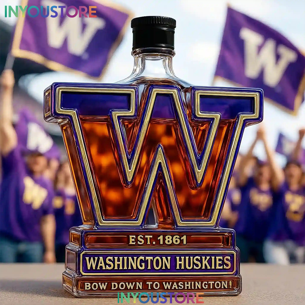 NCAA Washington Huskies Trending Whiskey Bottle - Image 3