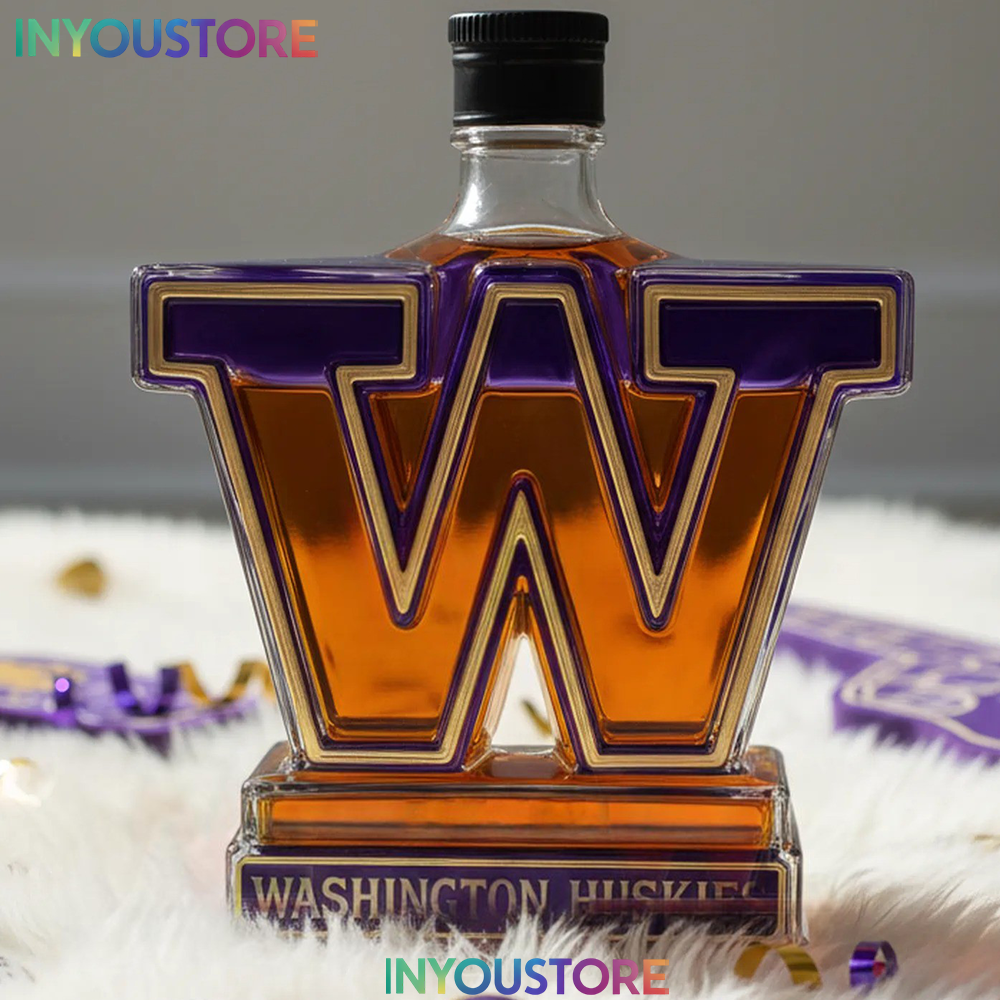 NCAA Washington Huskies Trending Whiskey Bottle - Image 5