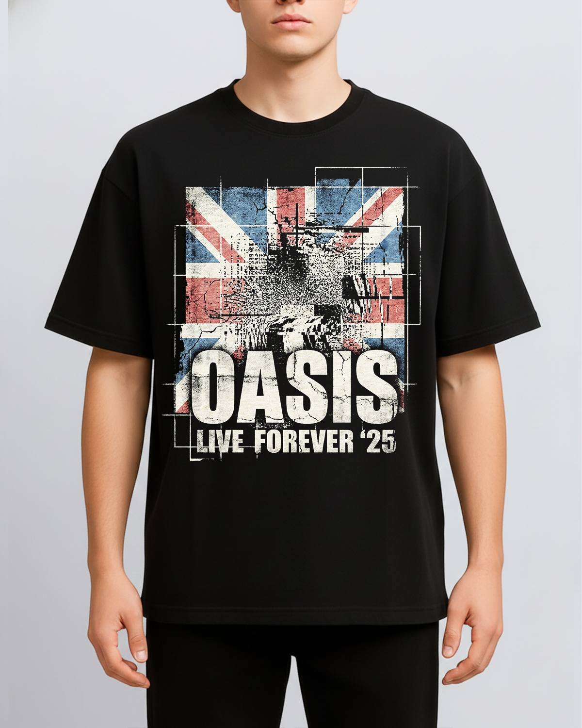 Alternative view of Oasis Reunion Era Vintage 90s Britpop Manchester Bootleg Distressed Rock