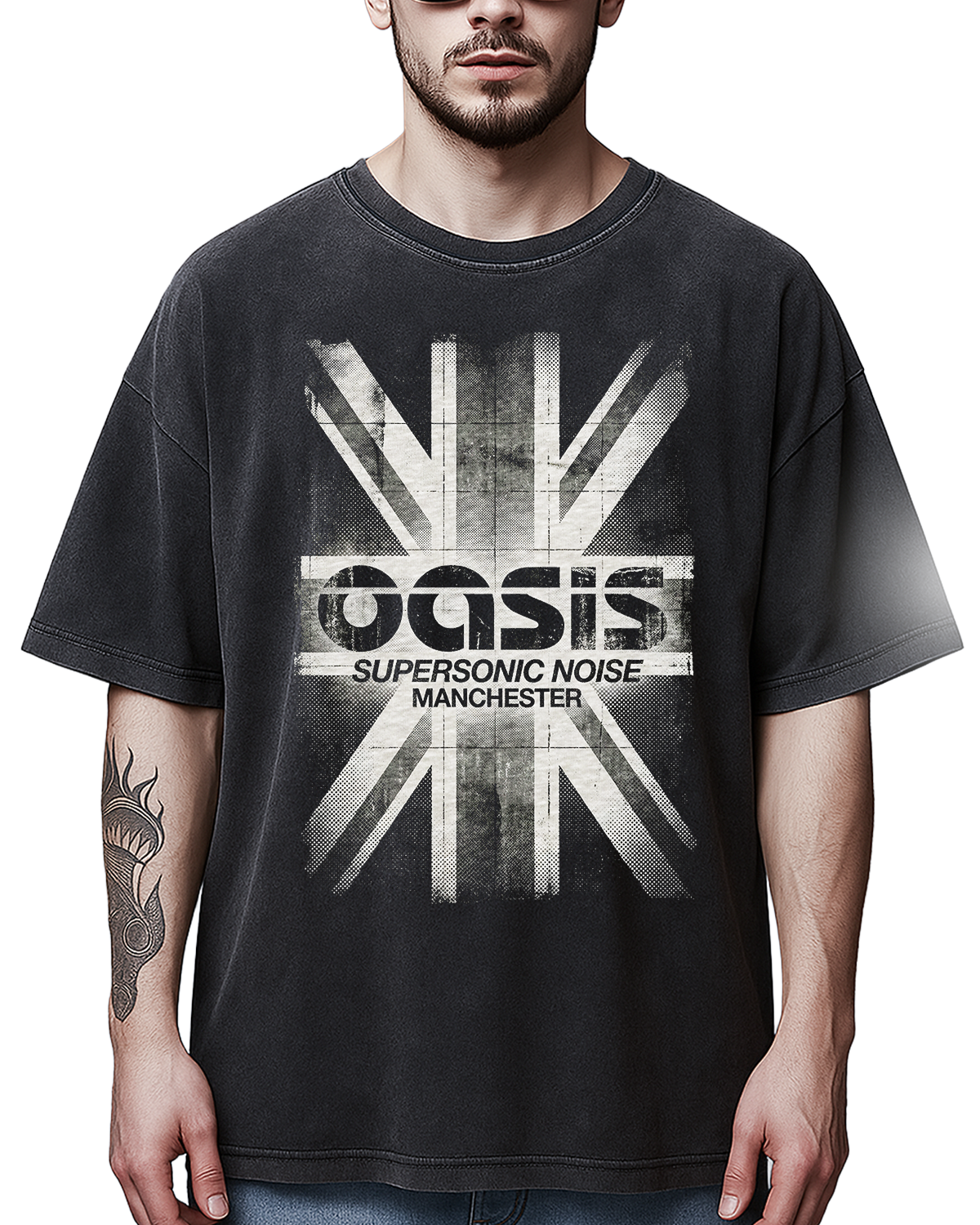 Oasis Reunion Era Vintage 90s Britpop Manchester Bootleg Washed Distortion - Image 4